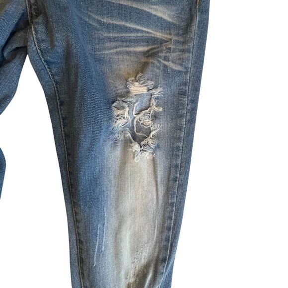 VIP Jeans Women 3 Distressed Destroyed Low Rise Skinny Stretch (W28 L27) - Picture 8 of 13